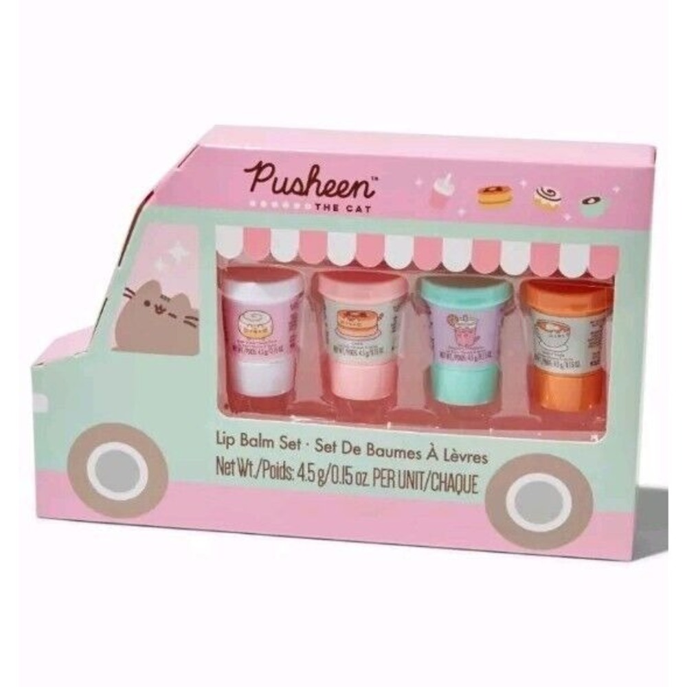 Pusheen The Cat 4‎ pack Lip Balm Set New in Box